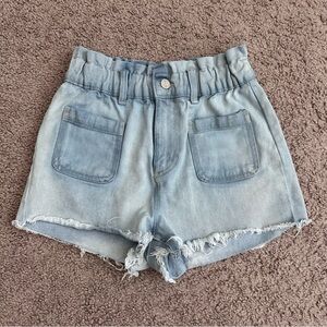 Banjara Light Blue Denim Paper Bag Shorts Womens 1/24